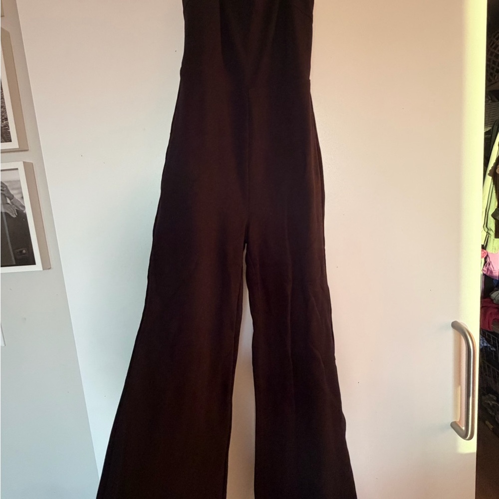 Lovers + Friends Chocolate Brown Wide-Leg Jumpsuit